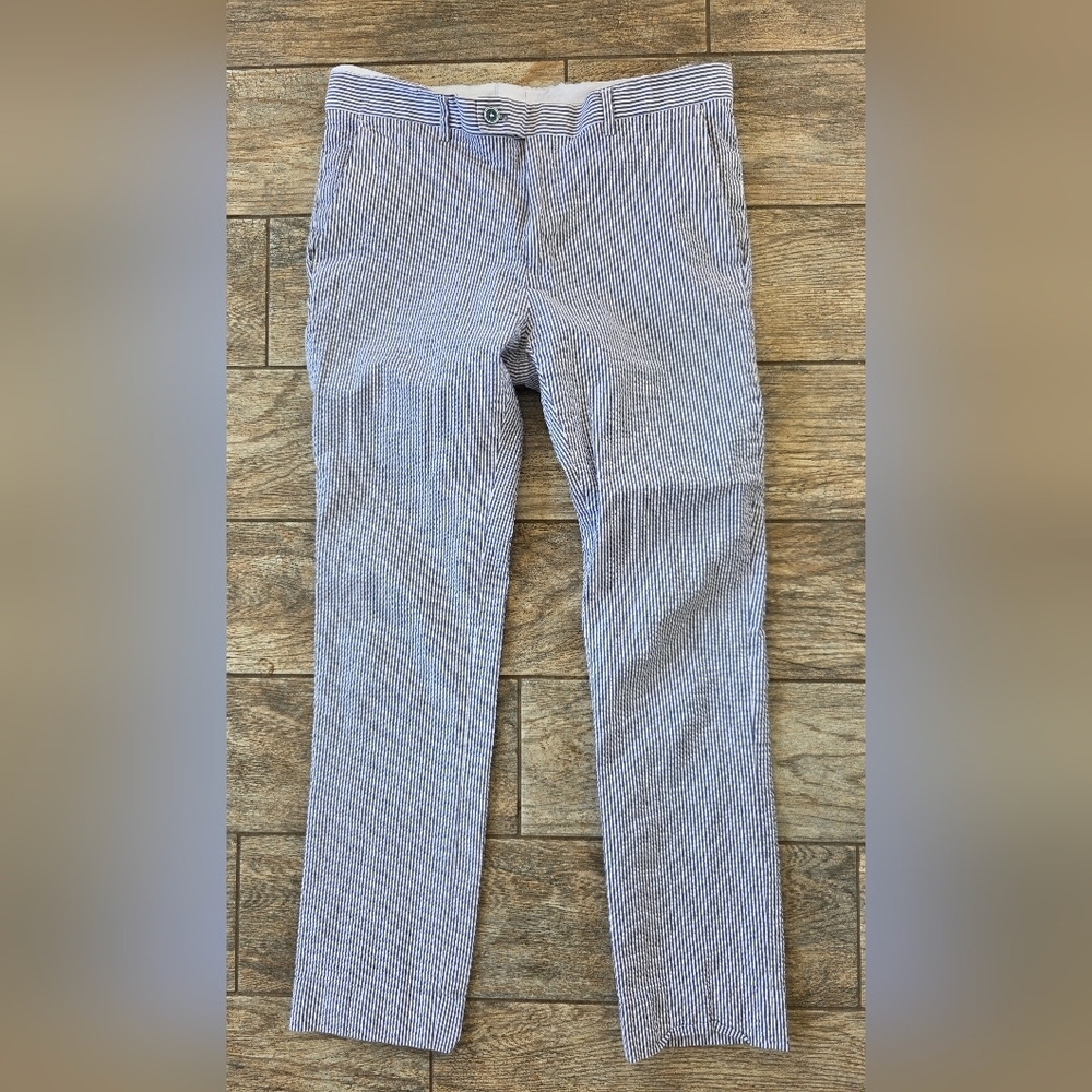 Paisley & Gray Navy and White Striped Pants
